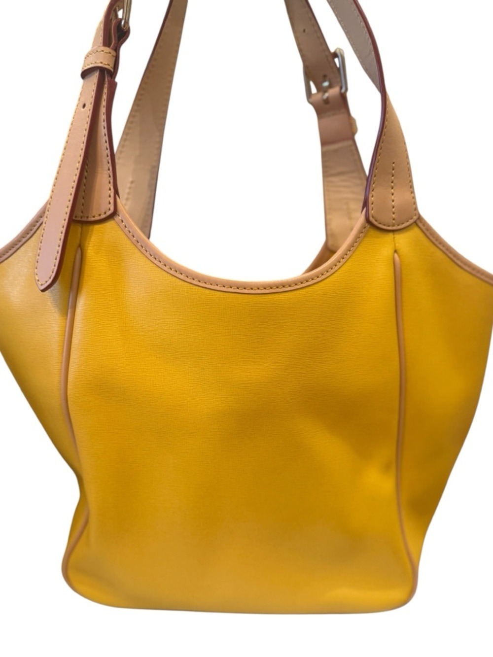 Dooney & Bourke - Maddie Shoulder Bag - Dandelion Saffiano/Textured Leather EUC - Picture 2 of 15